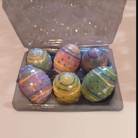 Stonia Creations Vintage Colorful Hand Sculpted Decorative Egg Candles - Picture 2 of 3